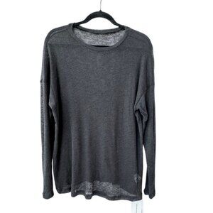 Commense Black Mesh Pullover Tunic Sweater Shirt Minimalist SZ S NEW